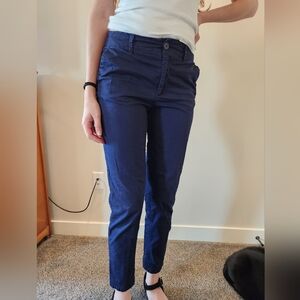 Navy ankle length women's pants US size 4